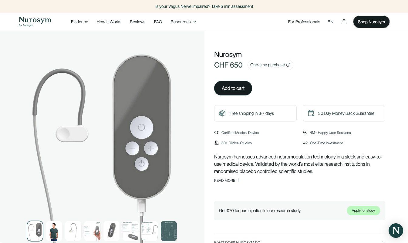Appareils médicaux: Nurosym device – D'occasion à Zürich par benoitZH