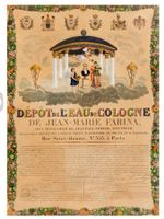 Seltenes altes Plakat Eau de Cologne 19.Jh.
