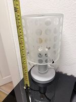Vintage IKEA 'Kare' Retro Glas Metall Tischlampe