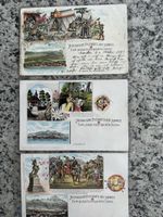 3 Historische Postkarten der Schweiz Lithos