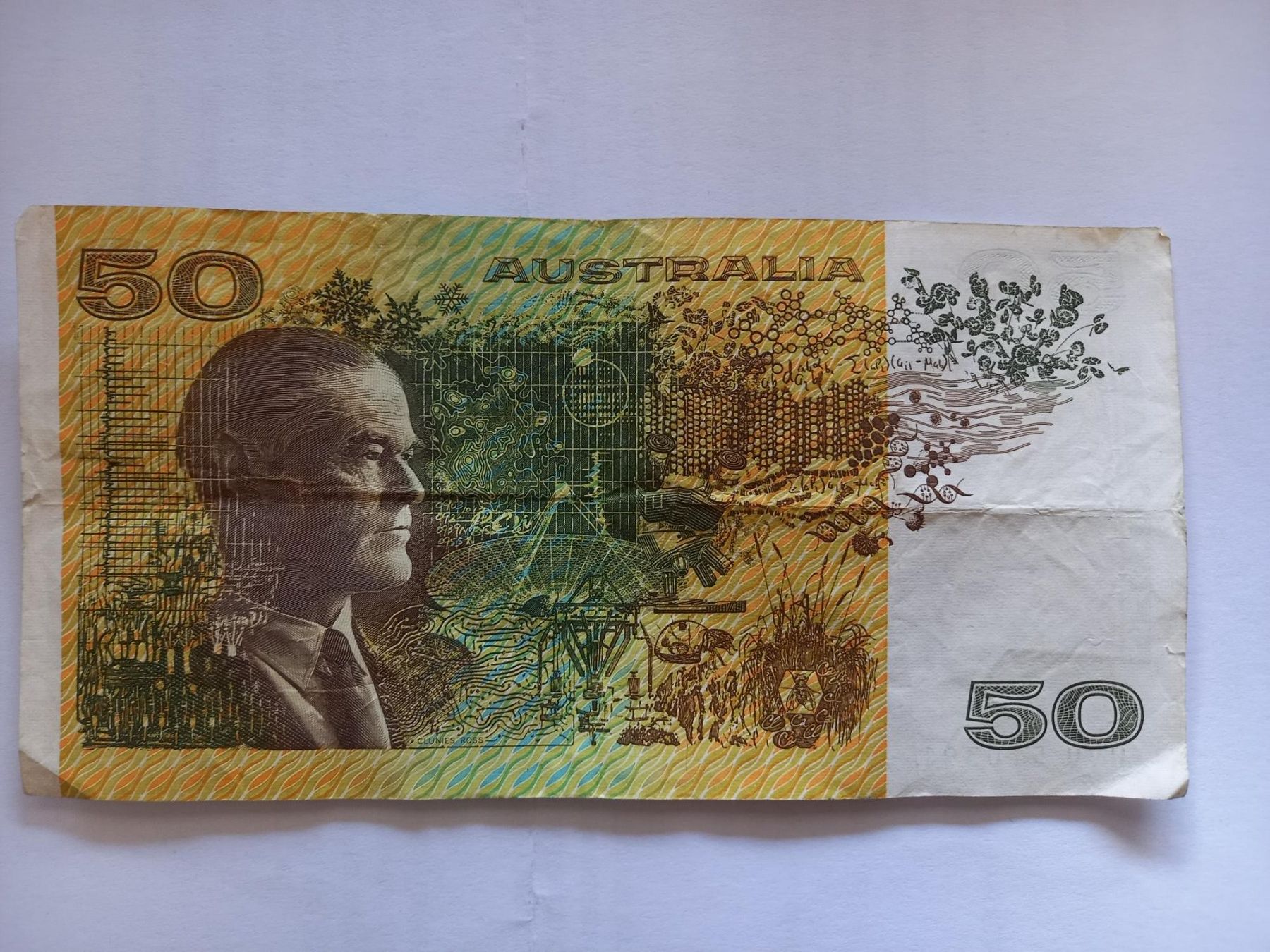 Banknoten: Note: Australian 50-Dollar Note – Gebraucht aus Wengi b. Frutigen von albion7 1