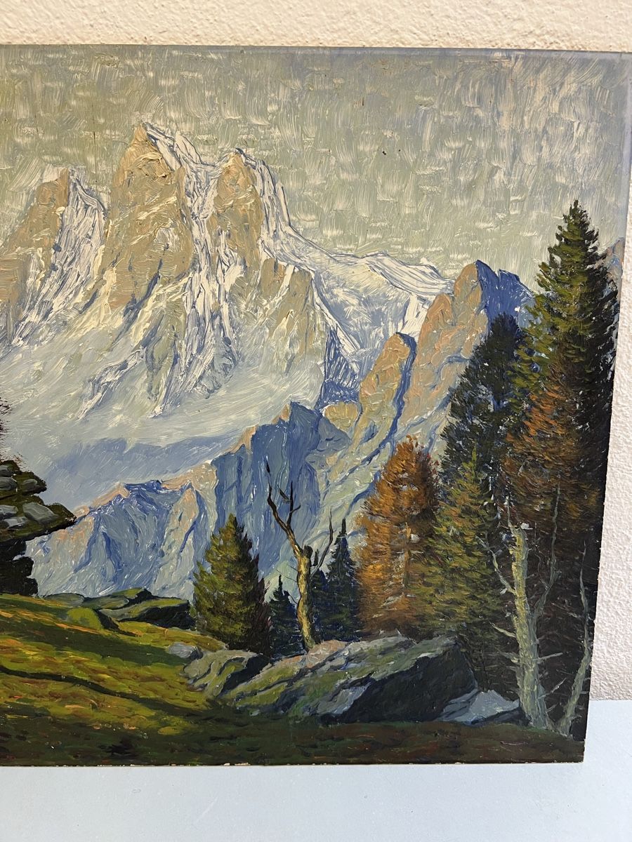 Gemälde: Berglandschaft Gemälde Anonimus – Gebraucht aus Hombrechtikon von vespa1954 3