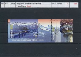 2015 "Tag der Briefmarke Bulle" - Block, ** postfrisch