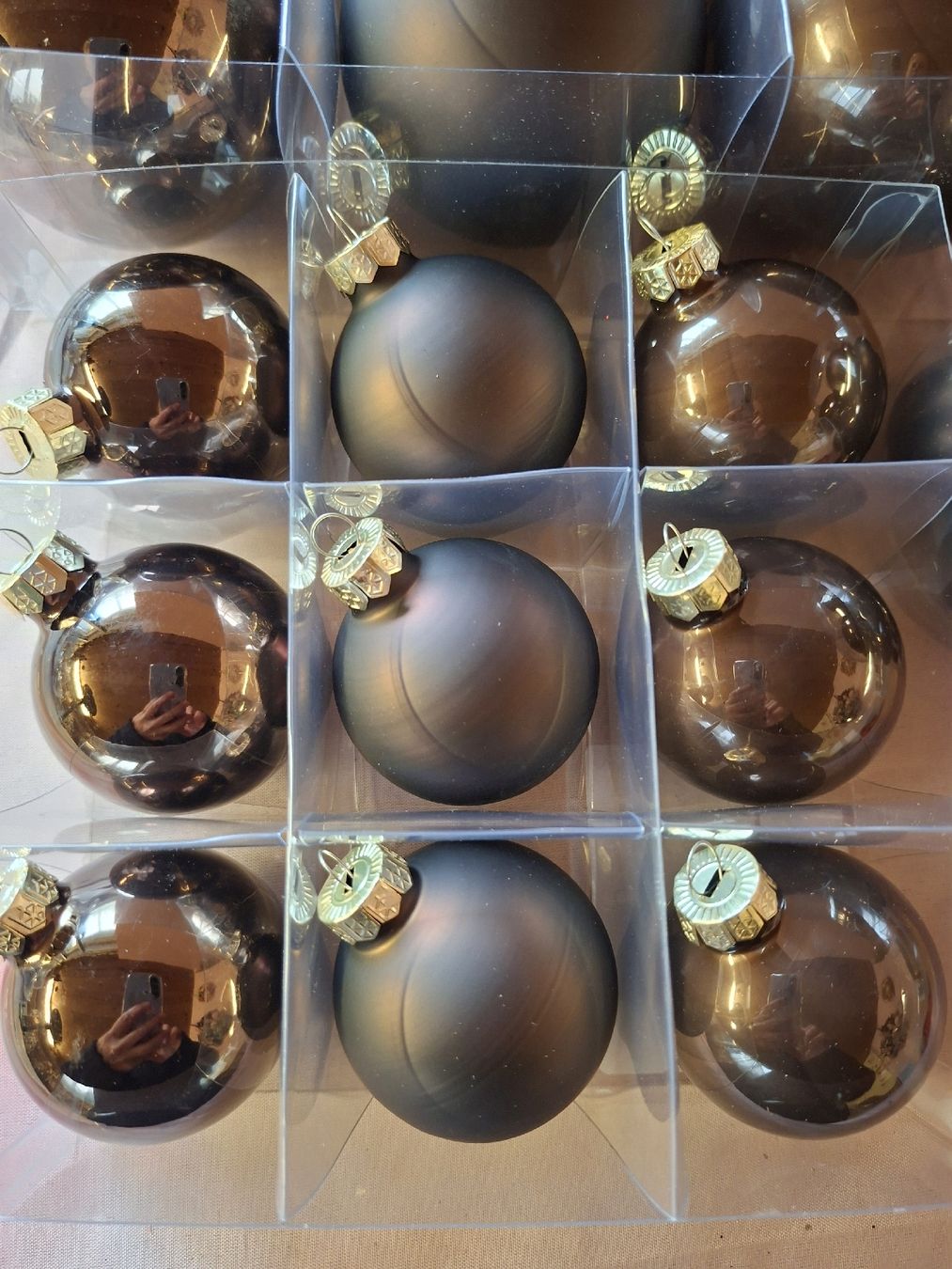 Tutte le decorazioni: neu: Set Weihnachtskugeln Glas in schokobraun  – Nuovo e nell'imballaggio originale da Nassen venduto da verrueckt 2