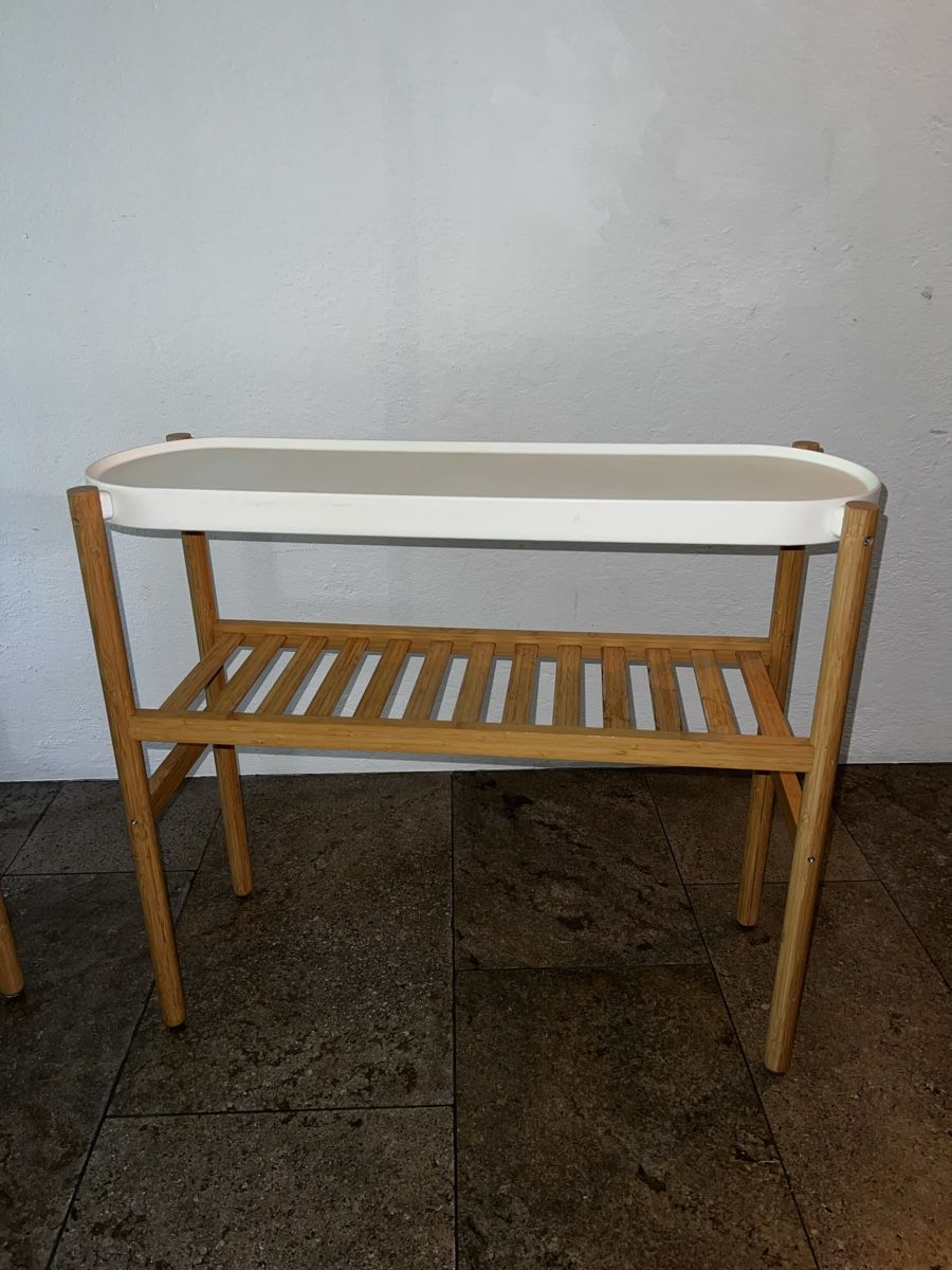 Ikea Scaffali: 2x IKEA SATSUMAS Blumenständer, Bambus/weiss – Usato da Gockhausen venduto da MariusWeber 4