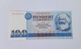 100 Mark der Deutschen Demokratischen Republik 1975 Und.