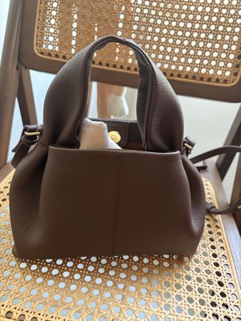 Polene leather brown bag as new 