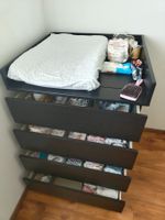 Wickelkommode dunkelbraun 4 Schubladen