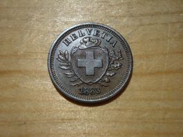 (H3) 1 Rappen 1883 UNZ-