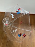 Vintage Kinderschirm Mickey Mouse, durchsichtig mit Aufdruck