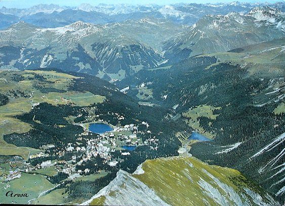 Cartoline postali: AROSA Flugaufnahme – Usato da Jona venduto da philajona