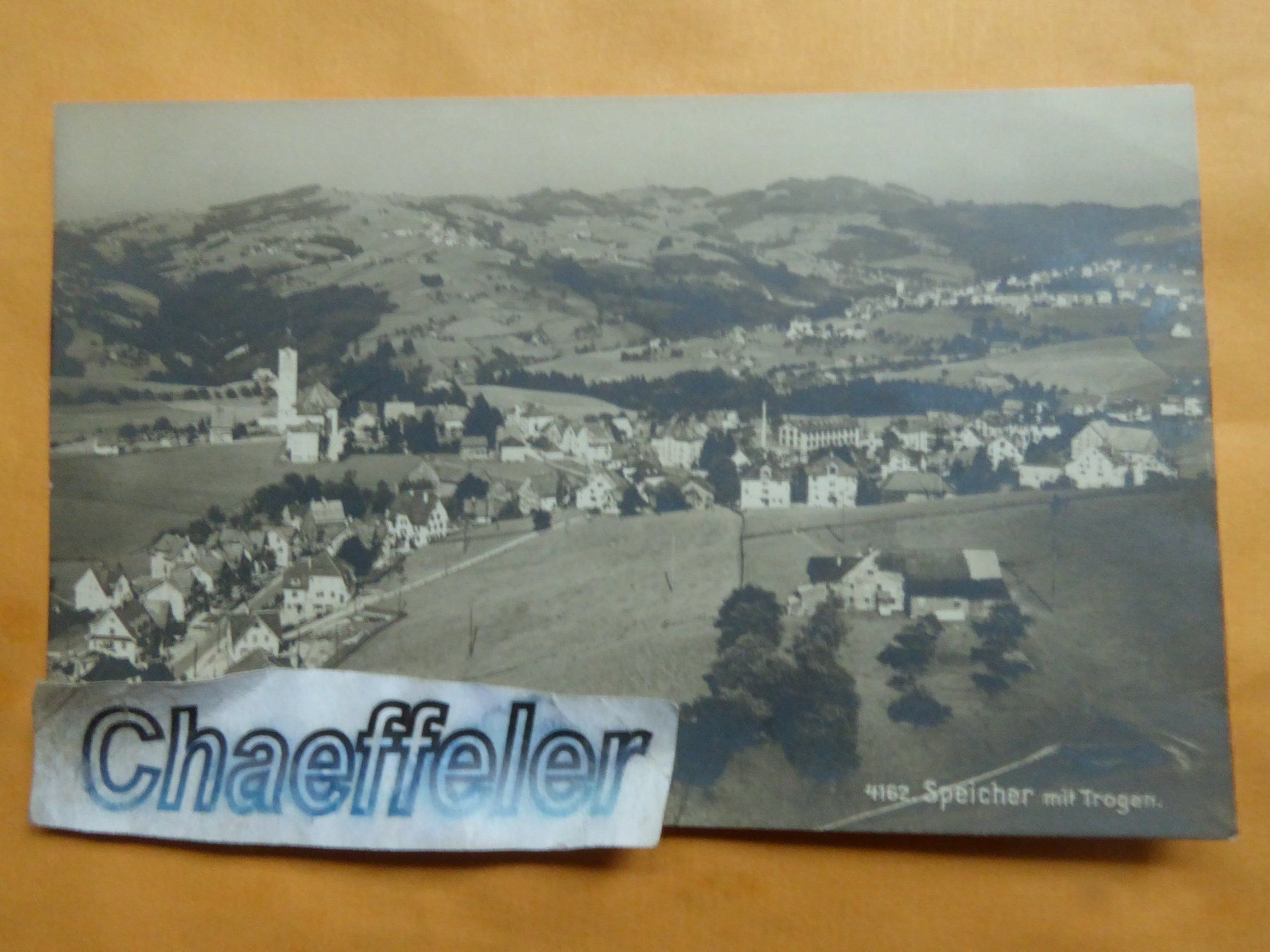 Cartoline postali: 4162. Speicher mit Trogen. – Usato da Zürich venduto da Chaeffeler