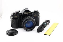 Canon A-1 analog Kamera m/lichtstarkes nFD 50mm 1.4 Objektiv