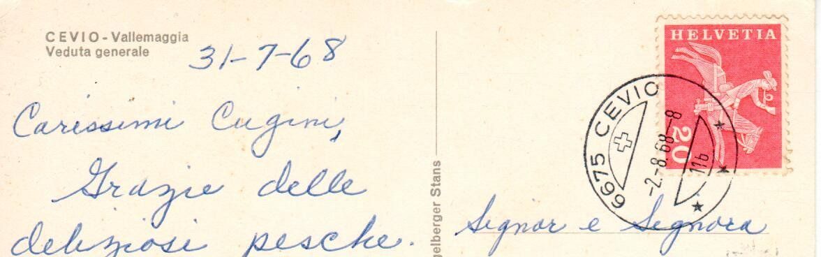 Ansichtskarten: Cevio - Vallemaggia – Gebraucht aus Wolhusen von Curver9 1