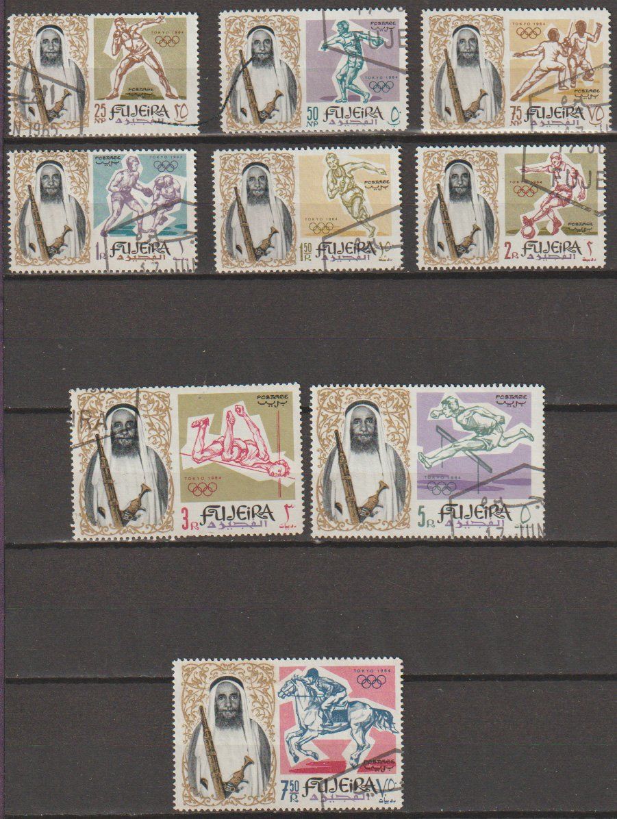 Tous les timbres: Fujiera JO Tokyo 1964 – D'occasion à Crans-Montana par kira56