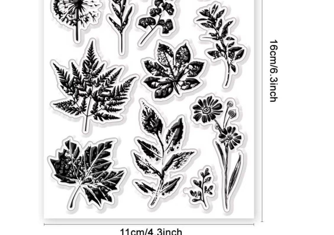 Stempel: Neues Set  Motivstempel Blätter / Blumen – Neu und originalverpackt aus Effretikon von wenuss 2