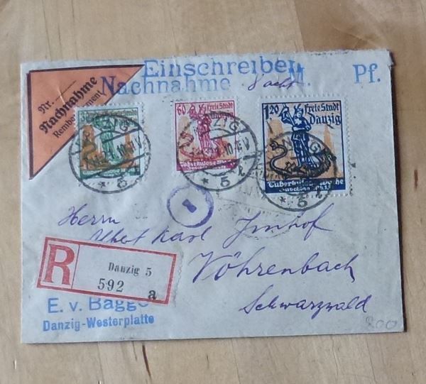 Tutti i francobolli: Danzig ++ Brief Tuberkulose Woche 1921 – Usato da Walkringen venduto da Casablanca777