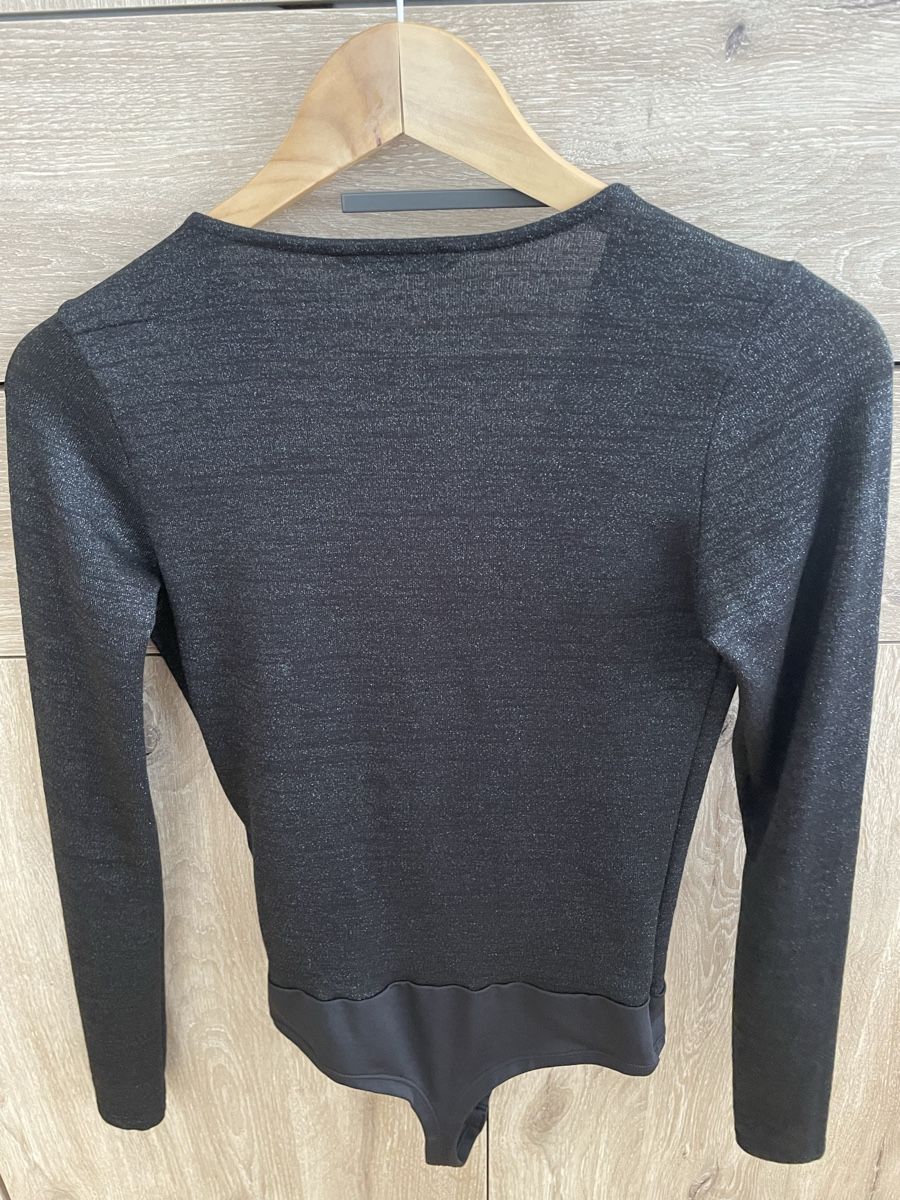 Only Top: ONLY Wickelbody, Schwarz, Glitzer, Gr. S - – Usato da Oberwil BL venduto da Petermib 4