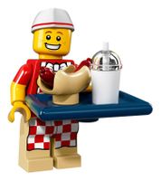 HOT DOG VENDOR LEGO MINIFIGURE 71018 serie 17 open‪ bag‪‪