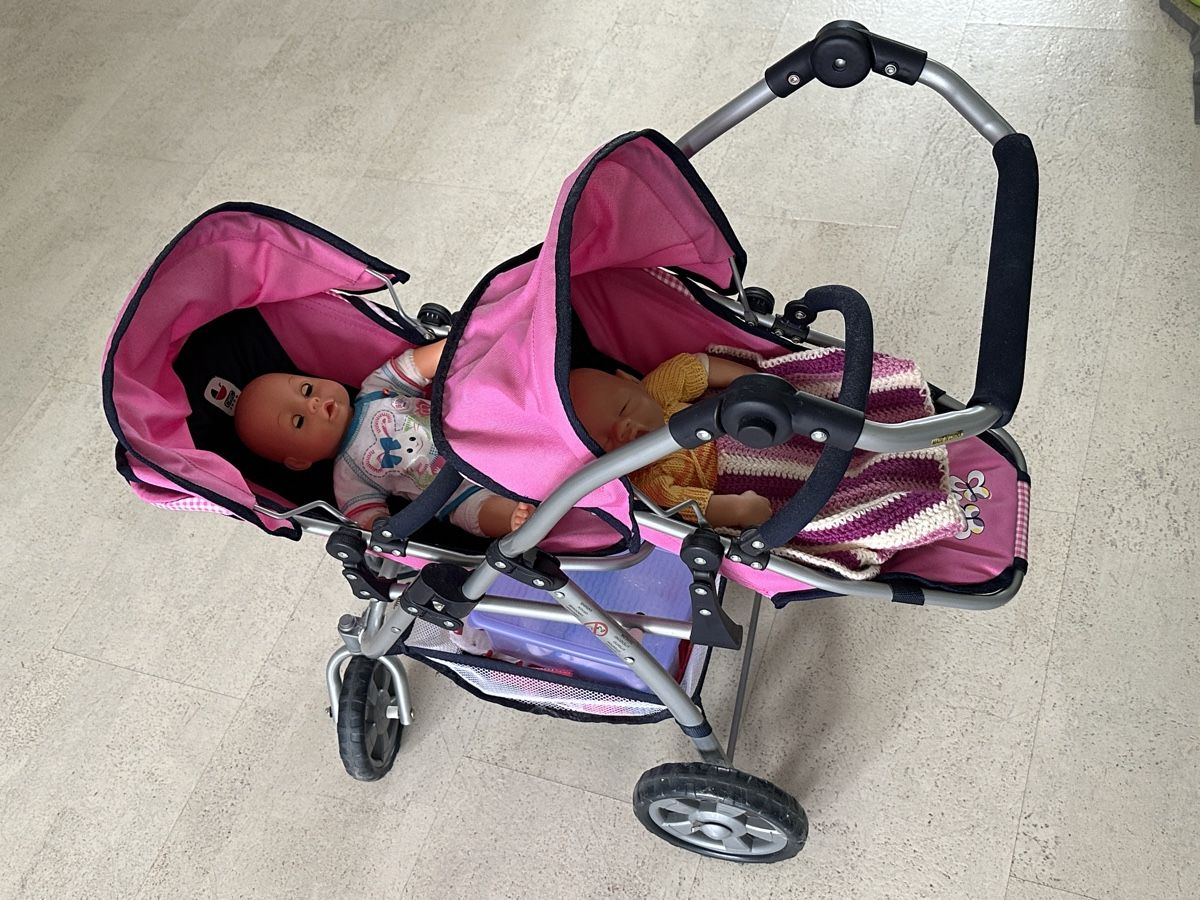 Puppenwagen: Puppen Kinder-Zwillingsbuggy – Gebraucht aus Kirchlindach von  1