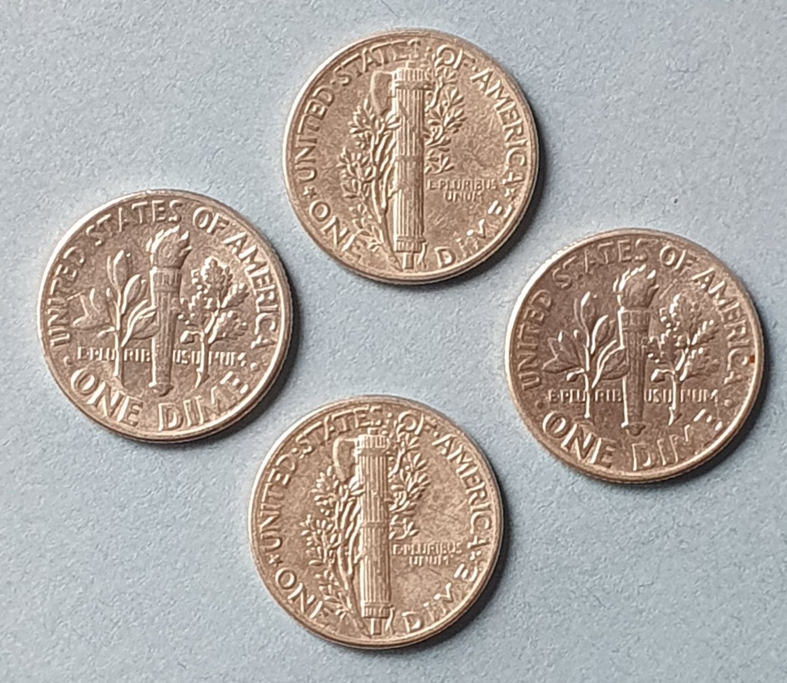 Tutti le monete: 4 Stk.  USA "ONE DIME" / Silber 900 – Usato da Arni AG venduto da brarni 1