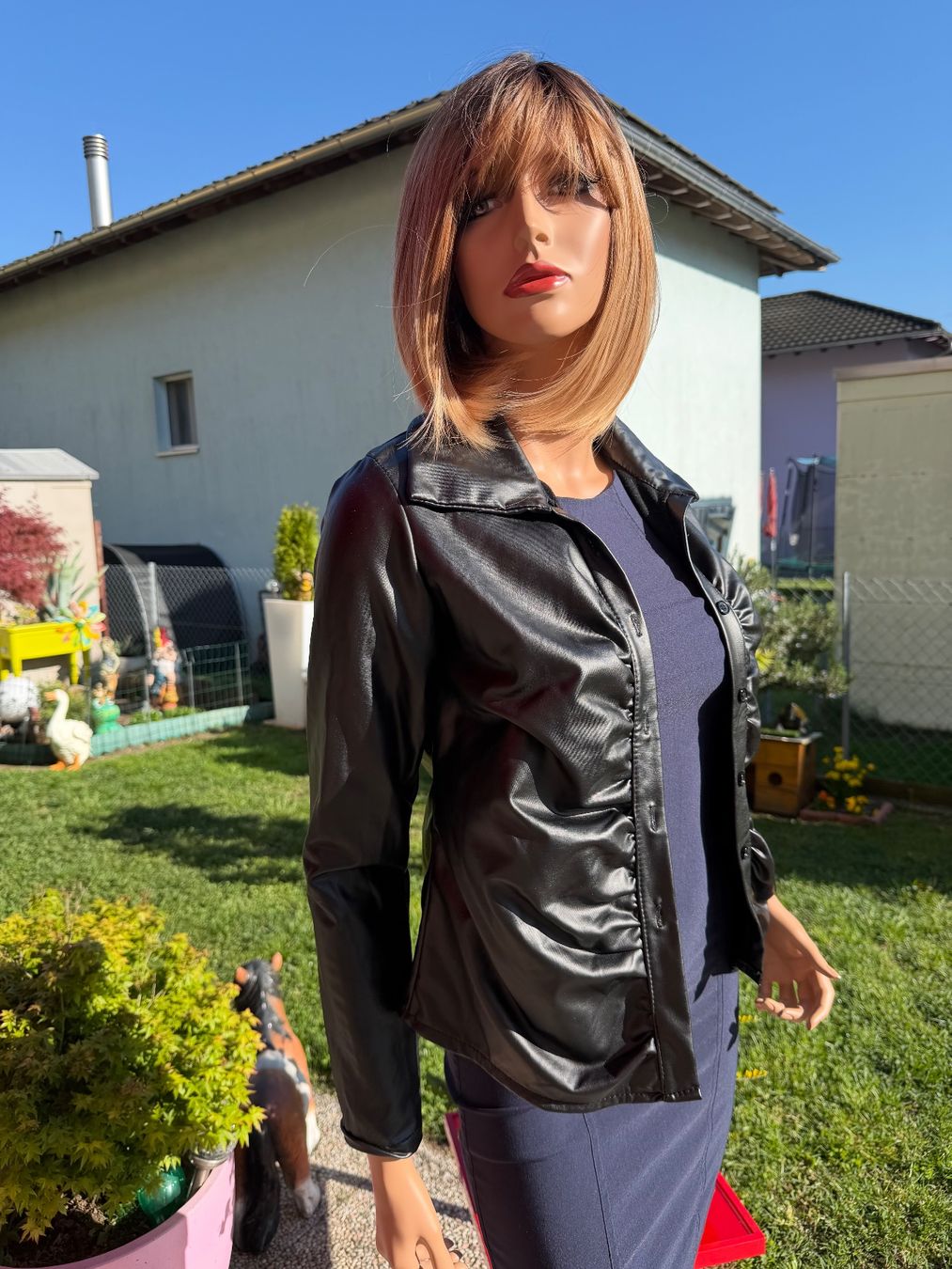 Camicette: KUNSTLEDER BLUSE (TOP ZUSTAND) GR. S. – Usato da Cugnasco venduto da tizianaq