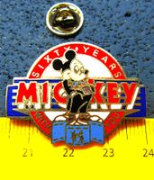 DISNEY MICKEY 60YEARS PIN ENAMEL