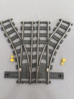 LEGO Eisenbahn Weichen Paar 9v grau gebrauchter Zustand