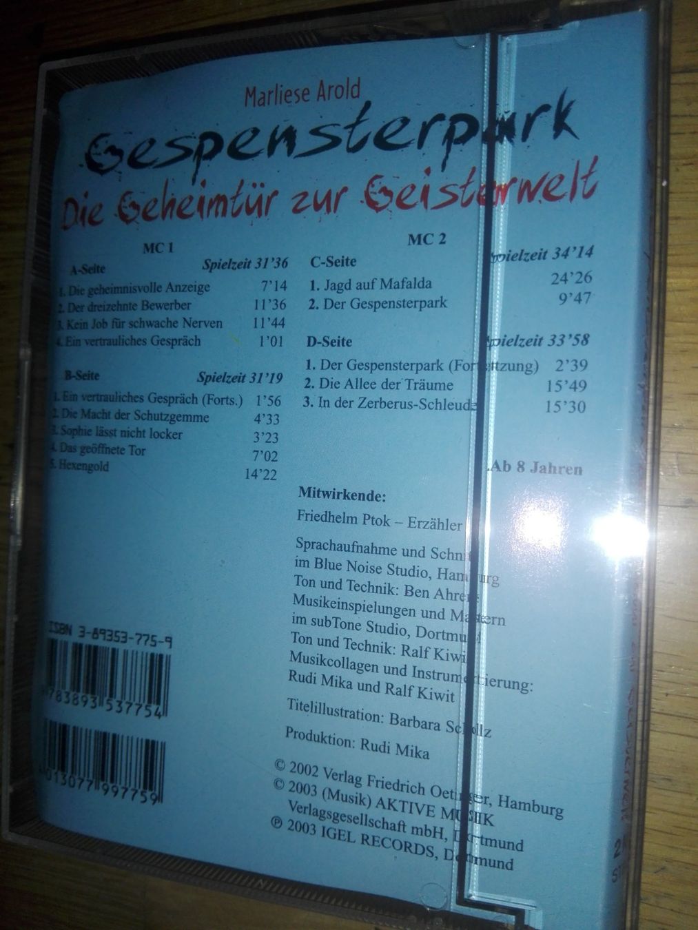 Musicassette: Gespensterpark  (Marliiese Arold)  > 4'MCs < – Usato da St.Gallen venduto da elk2023 9