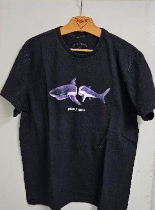 T-shirt Palm Angels noir motif requin taille XL occasion