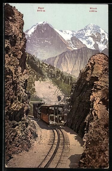 Ansichtskarten: Schynige-Platte-Bahn, Eiger und Mönch i – Gebraucht aus Berlin von bartko-reher