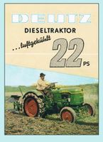 Blechschild-DEUTZ DIESELSCHLEPPER TRAKTOR 22 PS