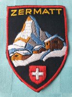 Vintage Badge Wappen ZERMATT Matterhorn ST. GALLER STICKEREI