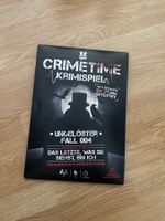 Crime Time Krimispiel, ungelöster Fall 004, neuwertig