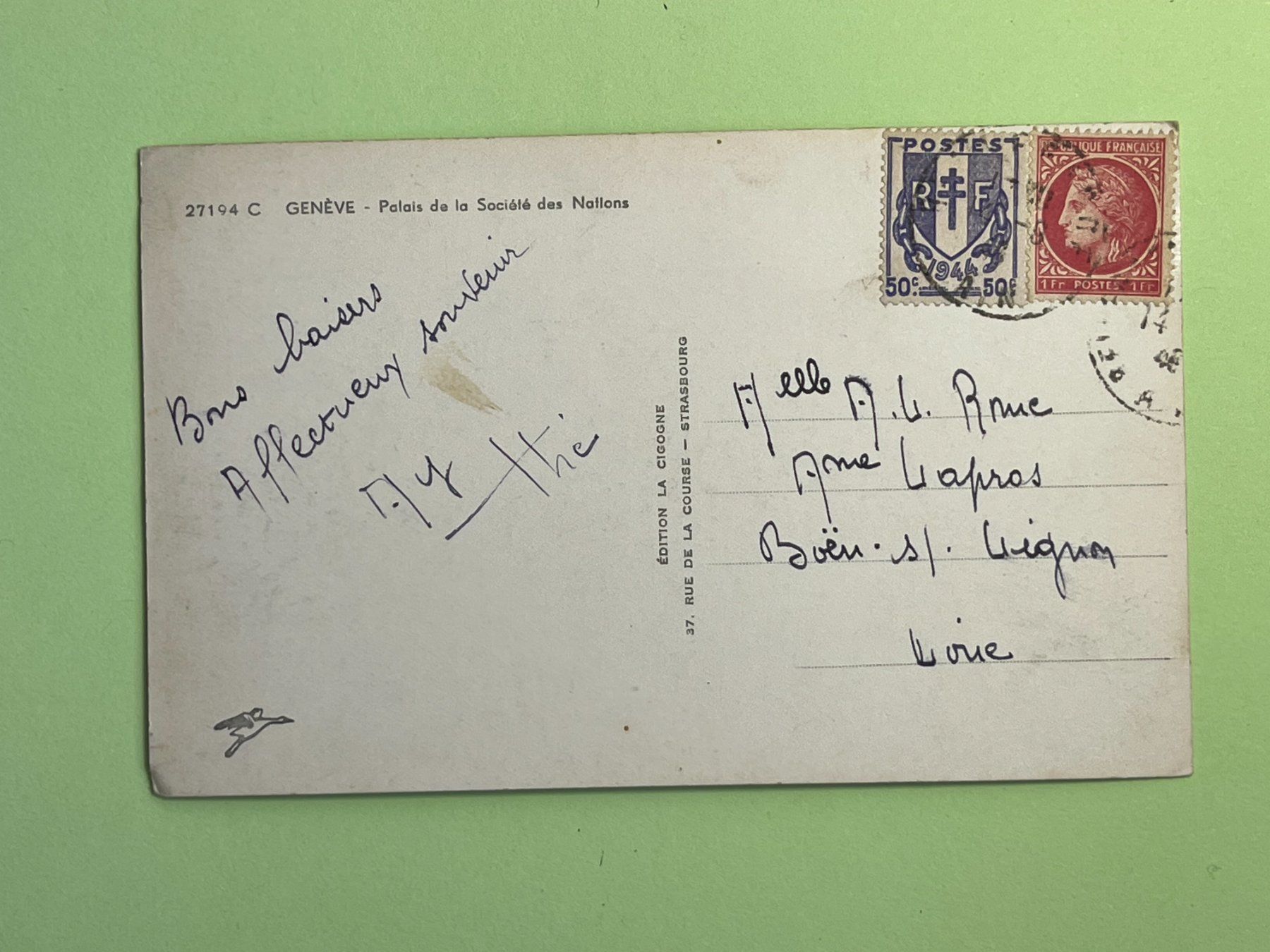 Cartoline postali: Genève - Palais de la Société des Nations – Usato da Steg VS venduto da danwer74 1