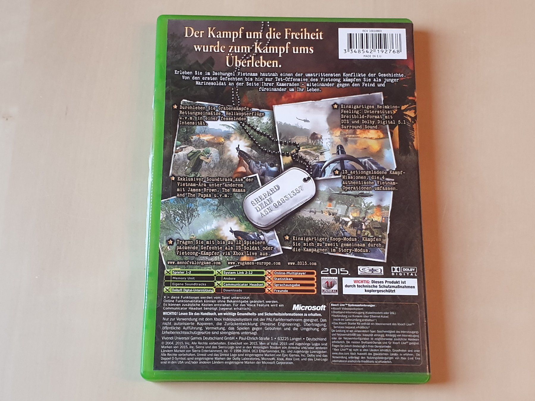 Microsoft Giochi: Men of Valor – Usato da Stansstad venduto da collectorsshop 1