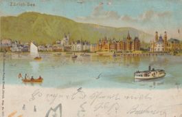 CH 242 Zürichsee mit Zürich, 1900