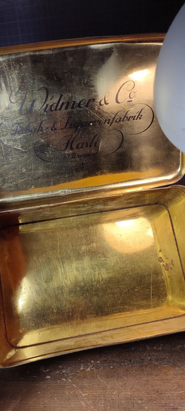 Barattoli: Wunderschöne alte Blechdose WIDMER CIGARRENFABRIK HASLE b.B. – Usato da Gelterkinden venduto da MYSTOREFORYOU4460 1