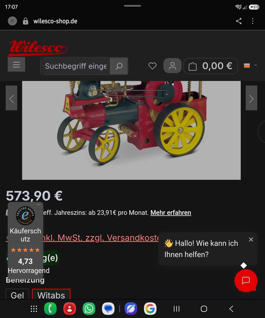 Wilesco Kit di modellismo & Modellini statici: Wilesco D409 Showman's Engine / Dampftraktor mit LED-Beleuch – Usato da Frauenfeld venduto da Elvis93 6