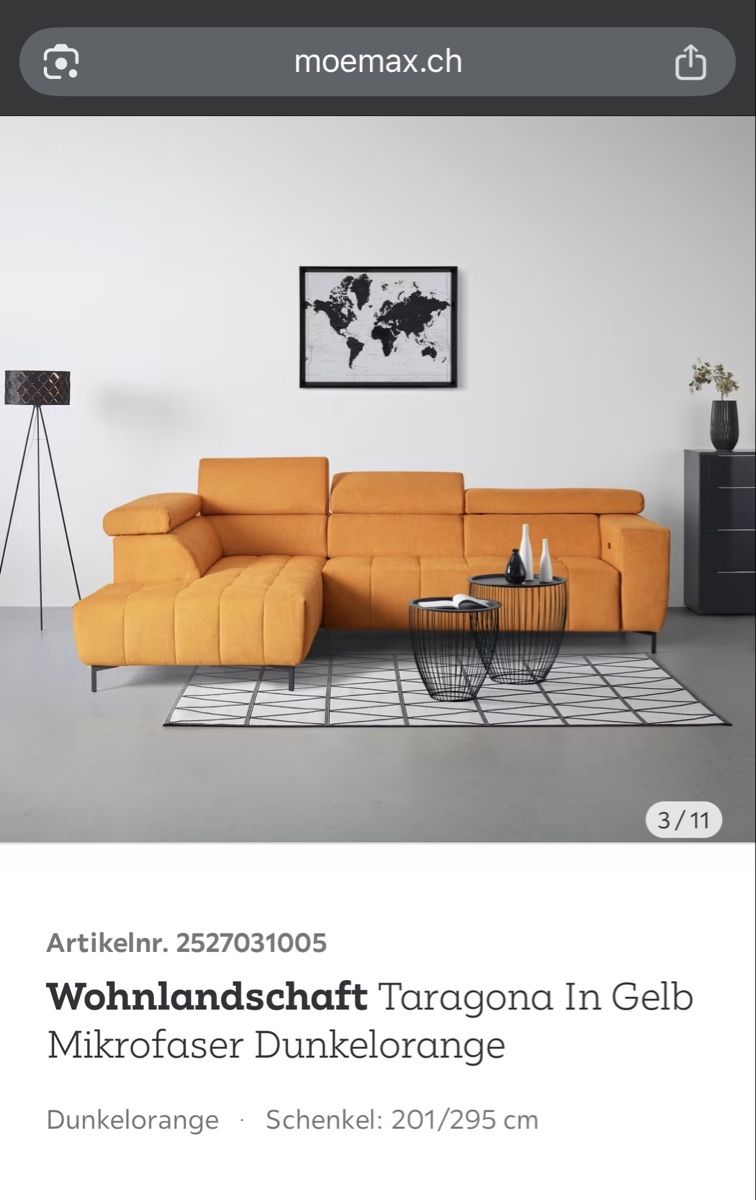 Sofas: Ecksofa orange mit elektrischer Verstellung – Gebraucht aus Gettnau von JessicaRenata 4