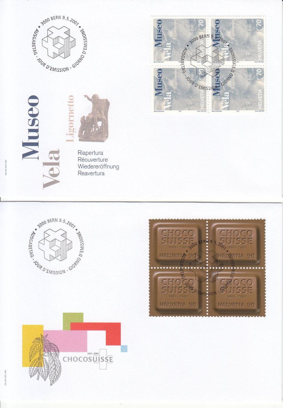 Tutti i francobolli: SBK 1023 - 1024 im 4er-Block FDC – Usato da Bürglen TG venduto da StampGraf