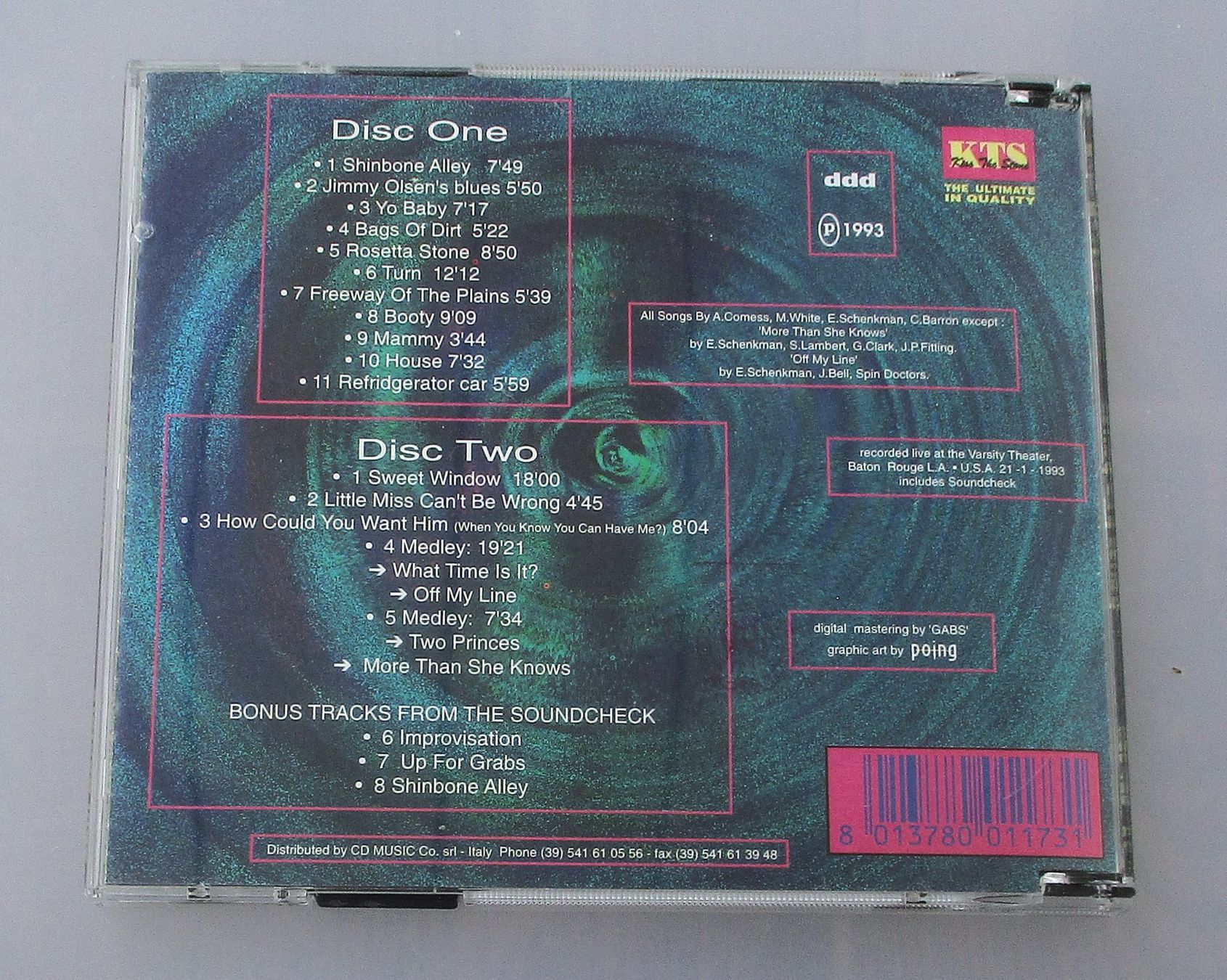 CDs: SPIN DOCTORS - Round And Round 2-CD Live 1993 – Gebraucht aus Wattwil von Muriel11 1