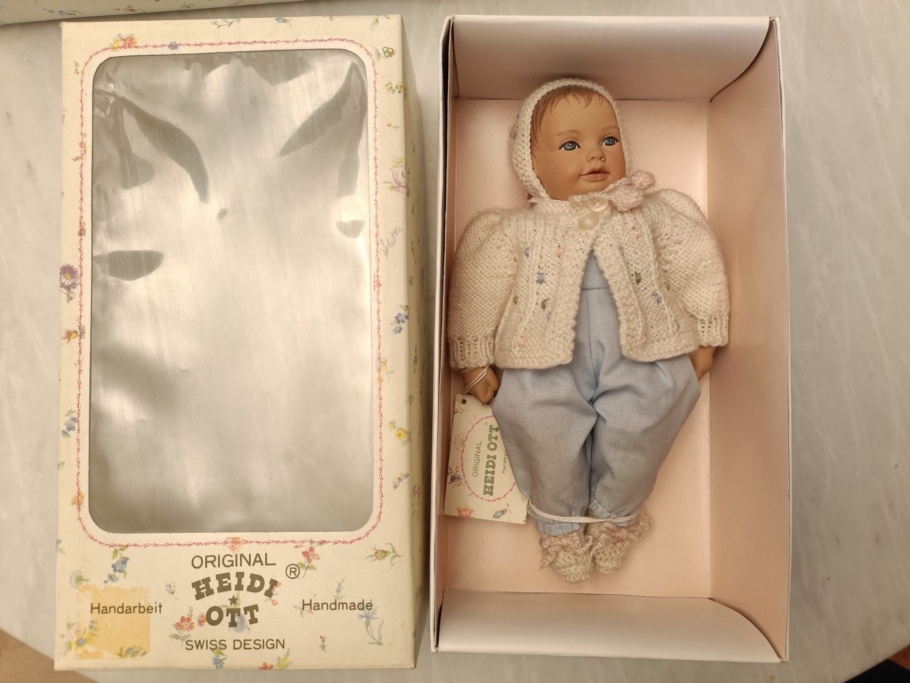 Heidi ott Bambole: Heidi Ott Baby Puppe – Nuovo e nell'imballaggio originale da Zürich venduto da Bsitz 2