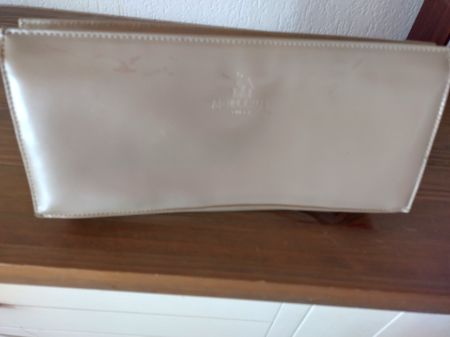 Handtasche Mollerus beige Leder gebrauchter Zustand