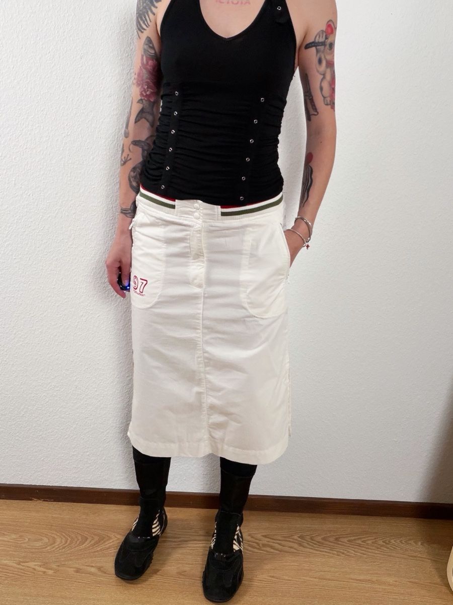 Gonne: Y2K White midi Skirt With Graphics  Size S – Nuovo (secondo la descrizione) da Knonau venduto da Grapesvintage 2