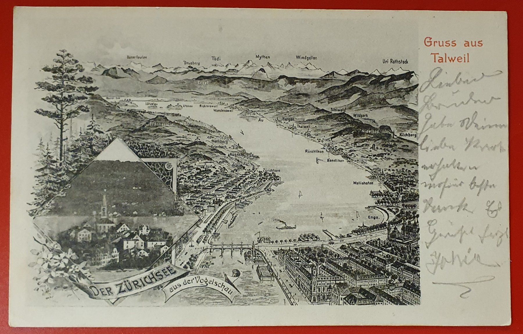 Cartoline postali: Gruss aus Thalwil 1902 – Usato da Kreuzlingen venduto da Rschweiz1