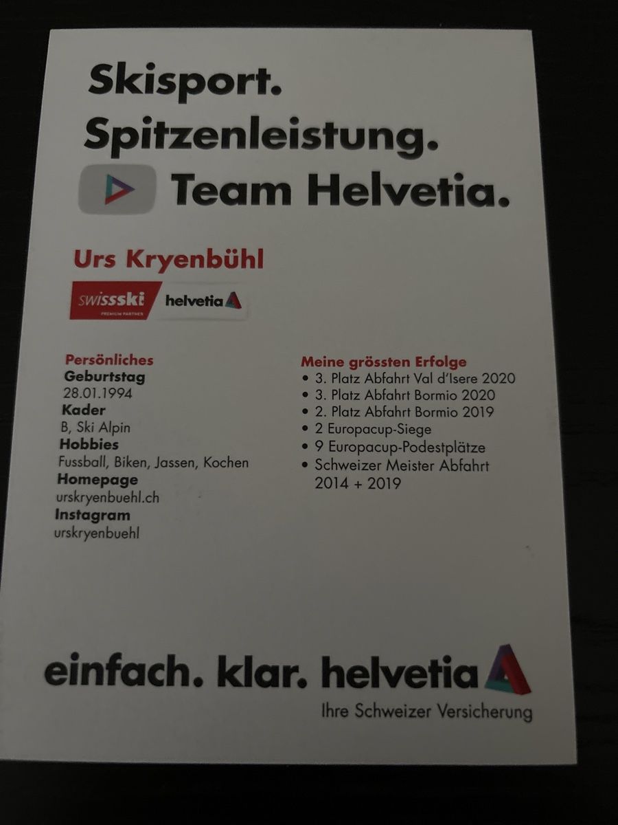 Autografi: Urs Kryenbühl – Usato da Uetendorf venduto da hoisle 1