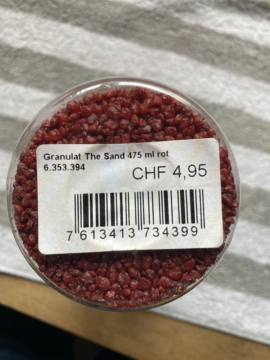 Tutte le decorazioni: Sand Deko Rot 4stk. – Nuovo e nell'imballaggio originale da Aarwangen venduto da to-hirschi 1
