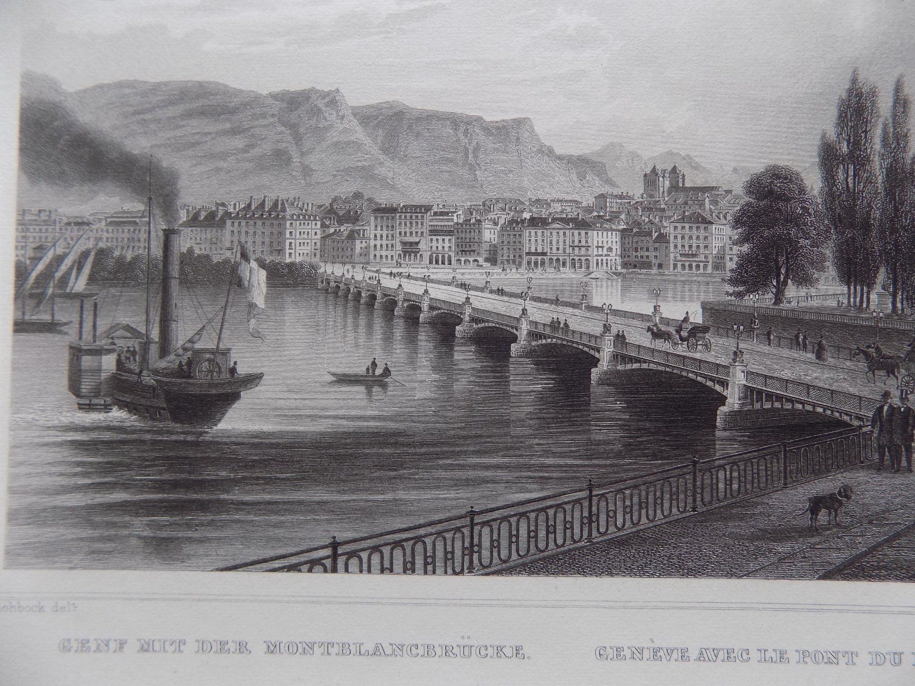 Stiche: Genève pont Montblanc – Gebraucht aus Risch von Rischli15 2