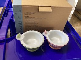 PartyLite Just Desserts Teelichthalter Paar, Neu!